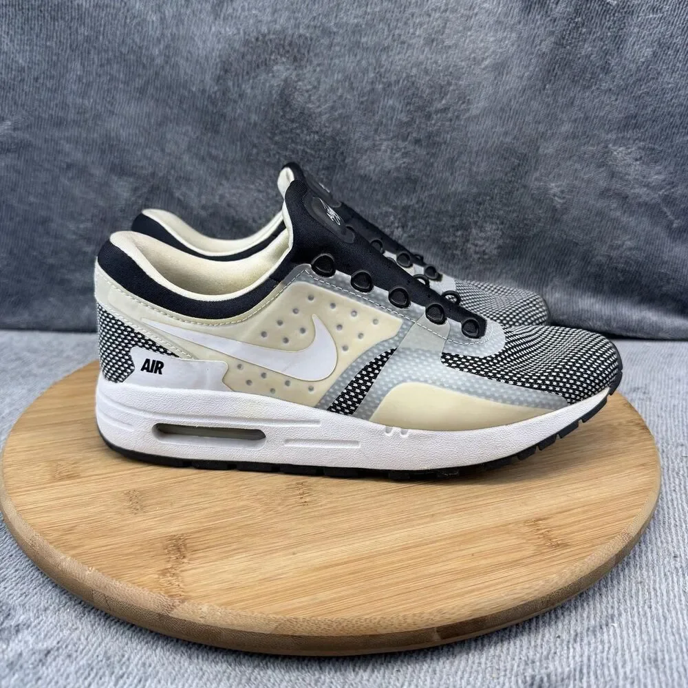 Nike Air Max Zero Shoes Boys Size 6.5Y Black Mesh Sneakers 881224-001 No Laces